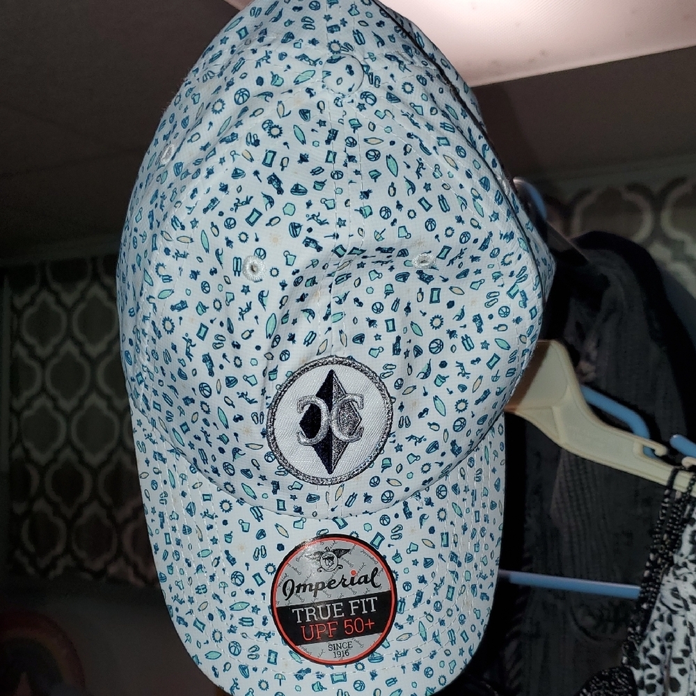 Blue and White Speckled Baseball Cap
